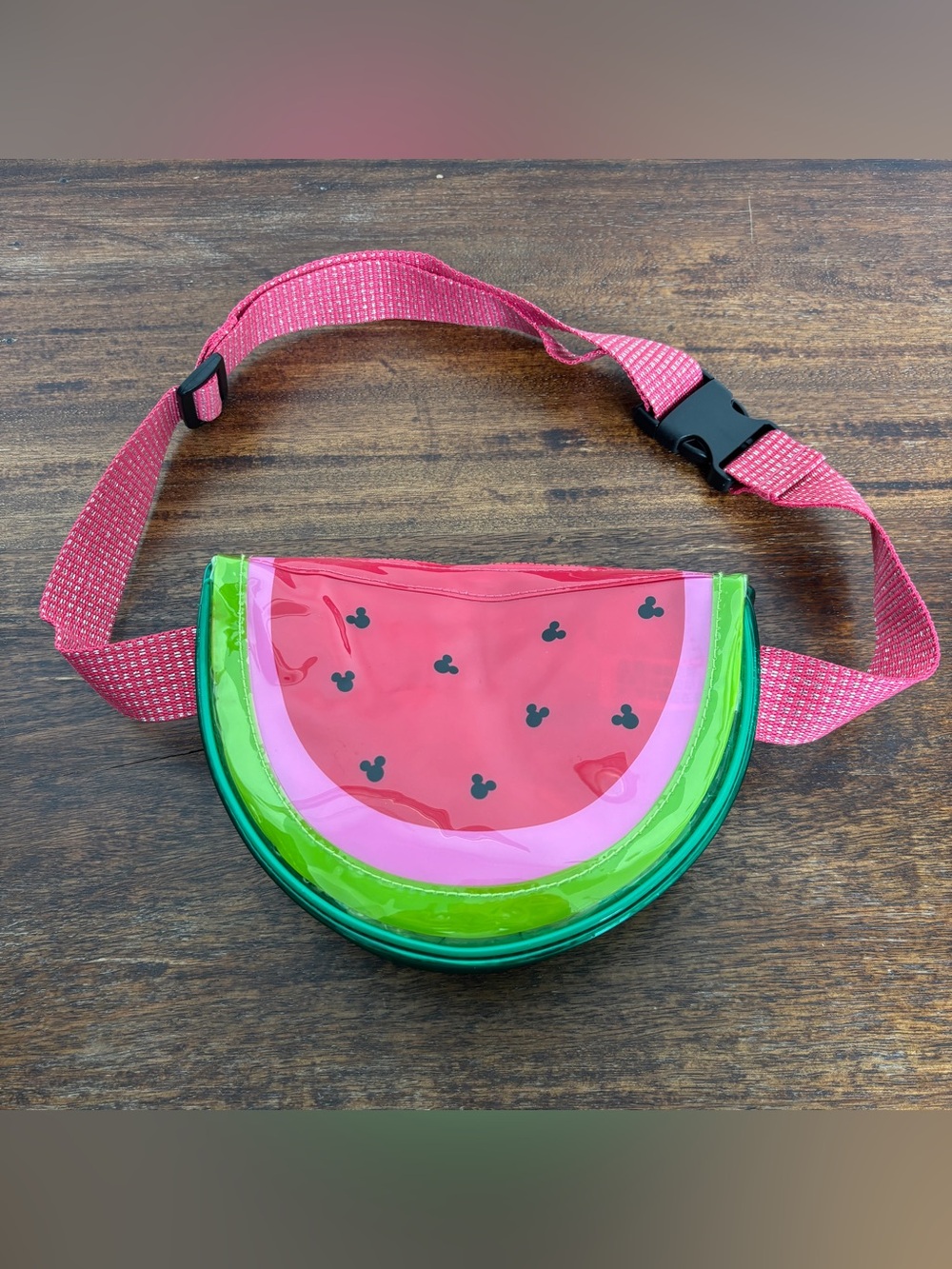 Disney Parks Mickey Mouse Watermelon Fanny Pack Bag Adjustable Size New Summer